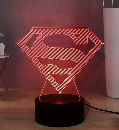 Superhero 3d Illusion Led Decorative Lights